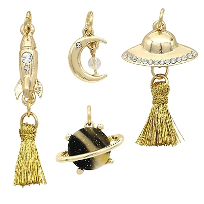 Gold Metal Outer Space Charm Mix by Bead Landing™