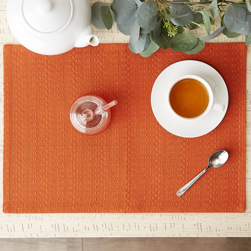 DII® Burnt Orange Tonal Variegated Placemats, 6ct.
