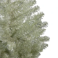 9ft. Unlit Metallic Platinum Artificial Tinsel Christmas Tree