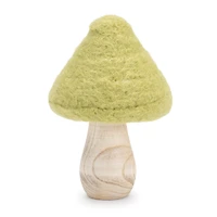 4.25" Felt & Wood Mushroom Décor Set