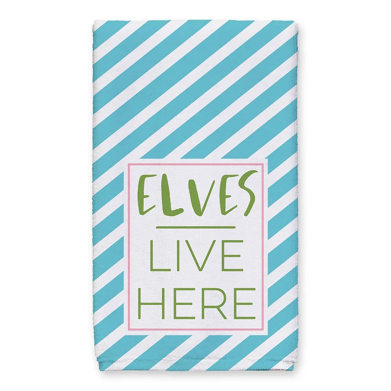 Elves Live Here Tea Towels - Set of 2