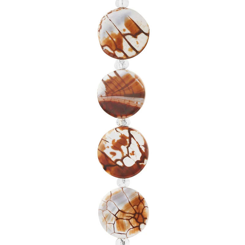 12 Pack:  Amber Agate Lentil Beads, 14mm by Bead Landing™