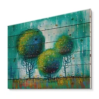 Designart - Colourful Trees Impressionist Landscape II