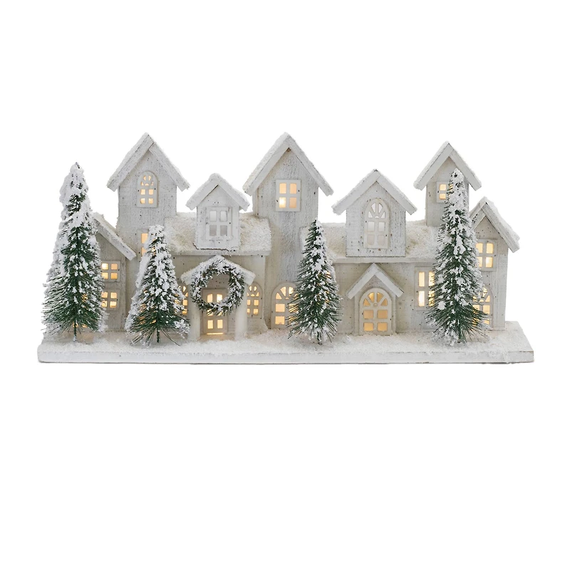 23" LED Flocked Winter Village Display