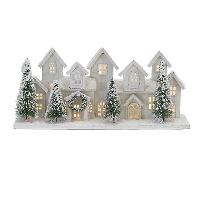 23" LED Flocked Winter Village Display