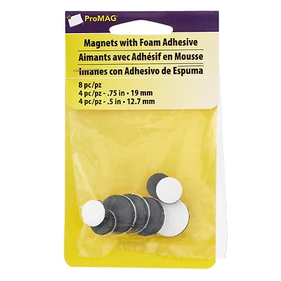 Pro MAG® Round Magnets with Foam Adhesive