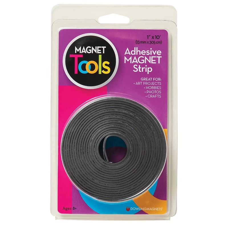 Dowling Magnets® 1" x 10ft. Magnet Strip with Adhesive Rolls, 3ct.