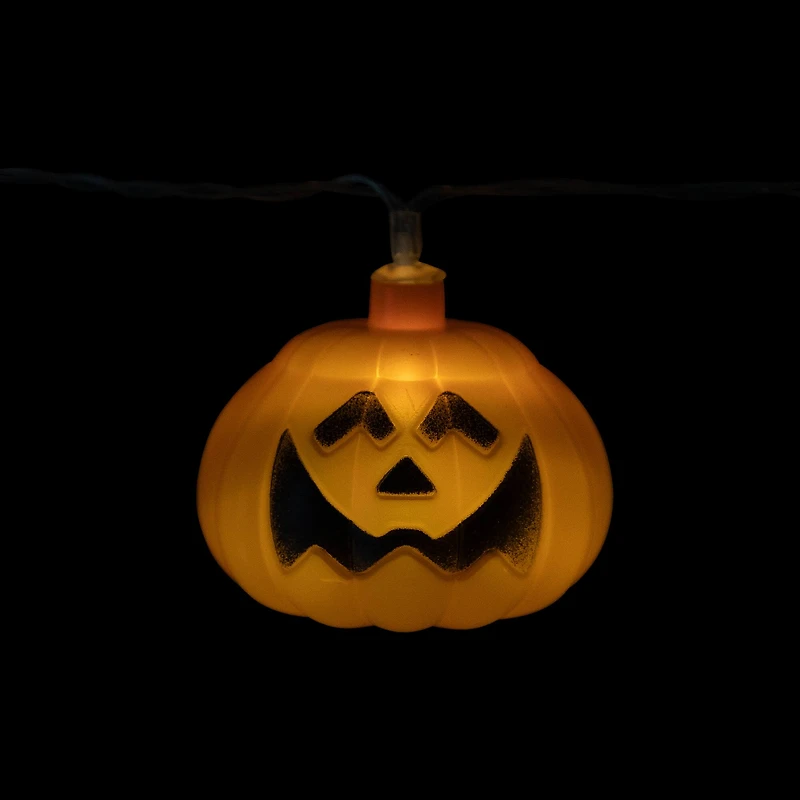 10ct. Jack-O-Lantern LED Warm White String Lights