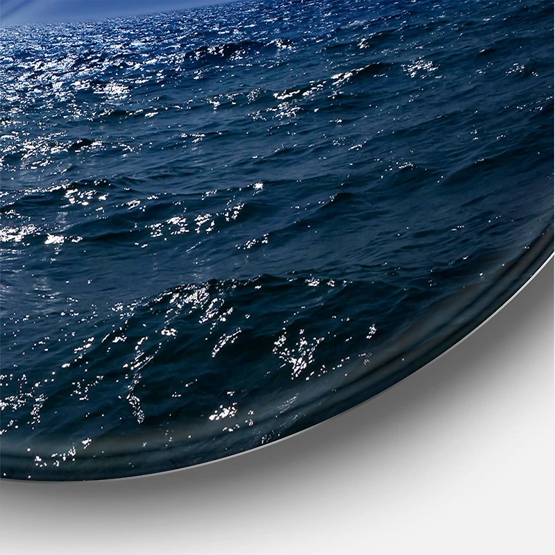 Designart - Full Moon Over Dark Ocean At Night