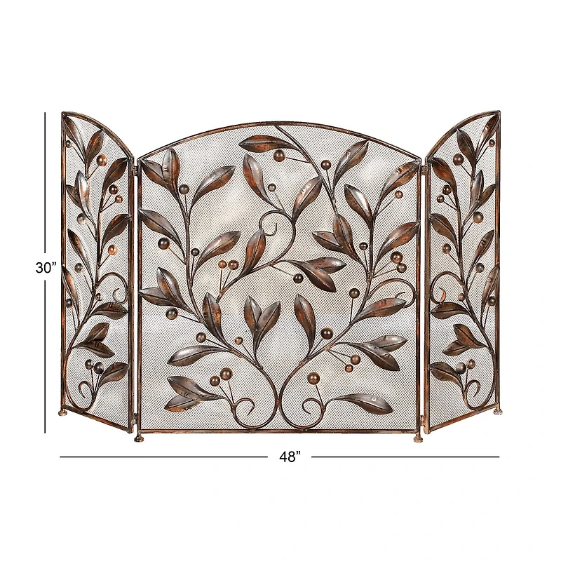 Metal Eclectic Fireplace Screen