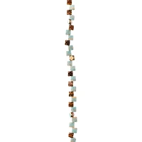 Blue & Brown Czech Glass Cube Beads, 6mm by Bead Landing™