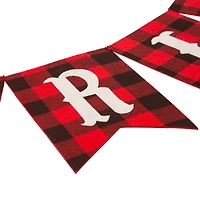 Glitzhome® 8.75ft. Merry Christmas Plaid Banner Garland 