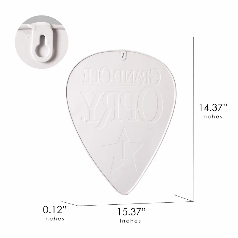 American Art Decor Grand Ole Opry Shaped and Embossed Heavy Gauge Metal Sign - 15.3125" x 16.3125"