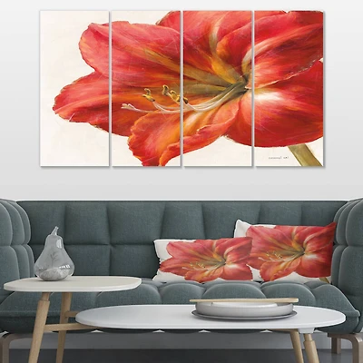 Designart - Vivid Red Amaryllis