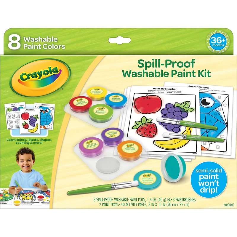 Crayola® Spill-Proof Washable Paint Kit