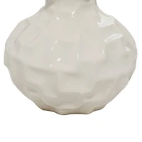 White Stoneware Modern Vase Set