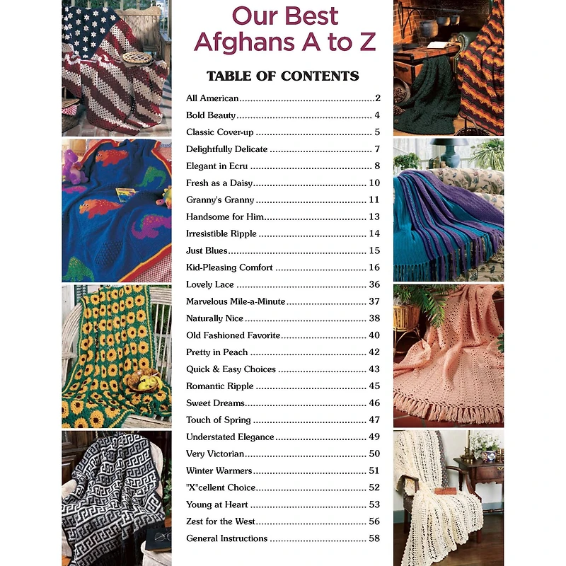 Leisure Arts® Our Best Afghans A to Z Book