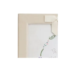 Just Jane 8" x 10" Cream Flocked Frame with Bow by Studio Décor®