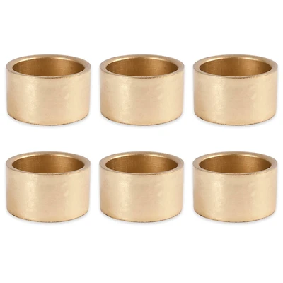 DII® Gold Round Painted Napkin Rings, 6ct. 