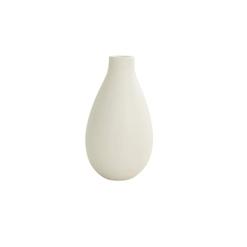 7.75" Cream Ceramic Minimalistic Vase