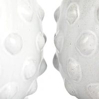 Hello Honey® 5.5" White Bubbled Design Terra Cotta Planter