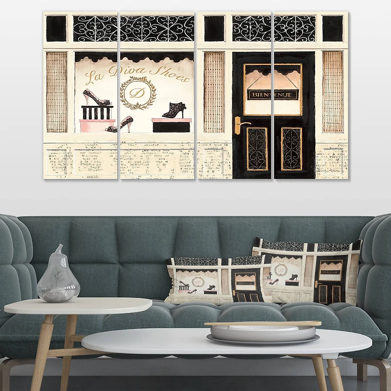 Designart - Paris Diva Shoes Painting