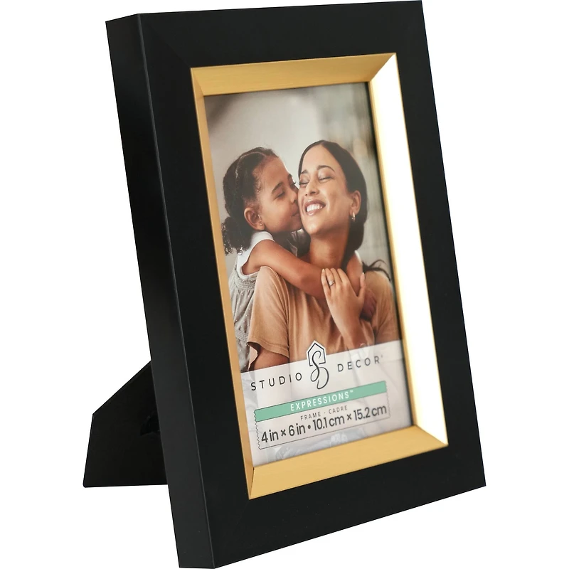 Expressions™ Black Frame with Gold Inner Trim by Studio Décor