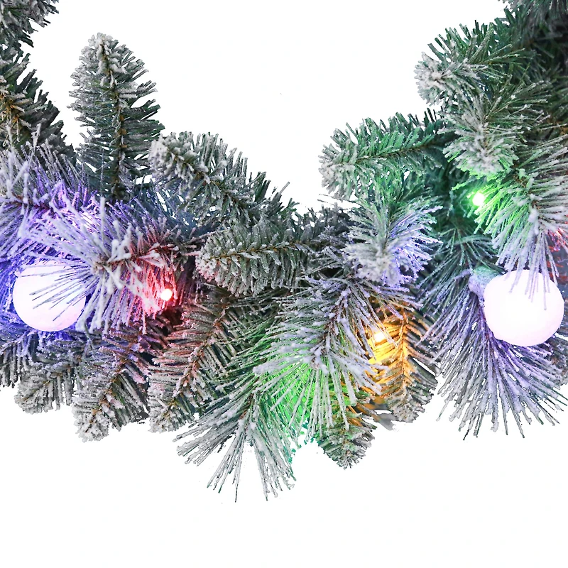 24" Pre-Lit Glacier Fir Wreath by Ashland®
