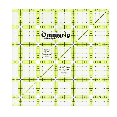 Omnigrip® by Omnigrid® 5.5" x 5.5" Non-Slip Square Quilting Ruler