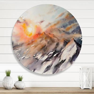 Designart - Majestic Sunset In The Mountains Landscape