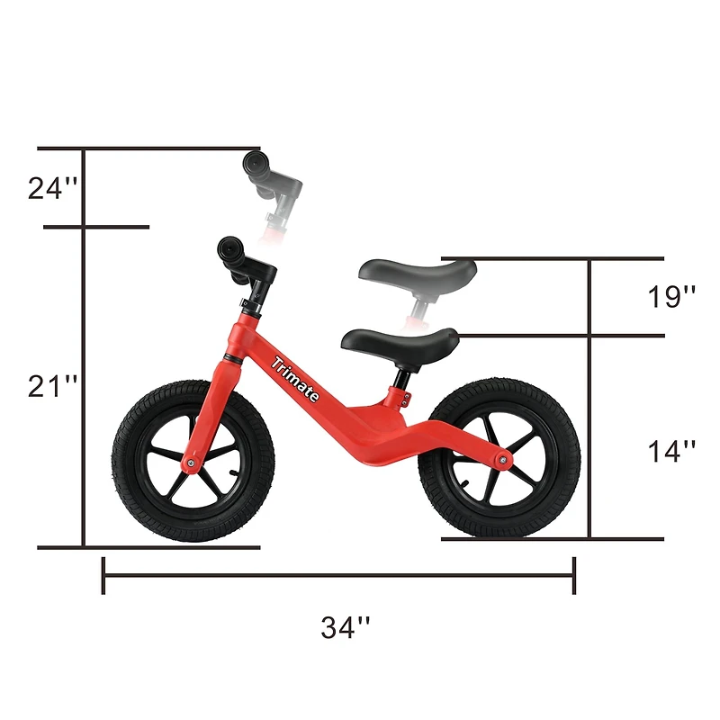 Trimate Red 2 Wheel Balance Bike