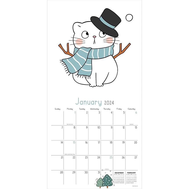 TF Publishing 2024 Must Love Cats Wall Calendar