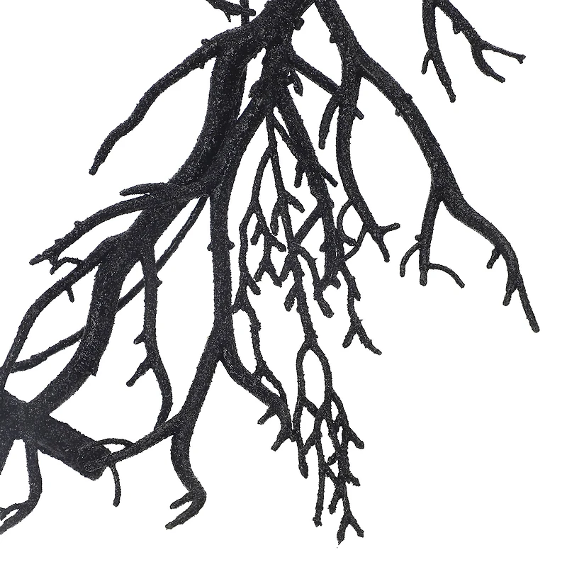 20" Black Glitter Twig Wreath by Ashland®