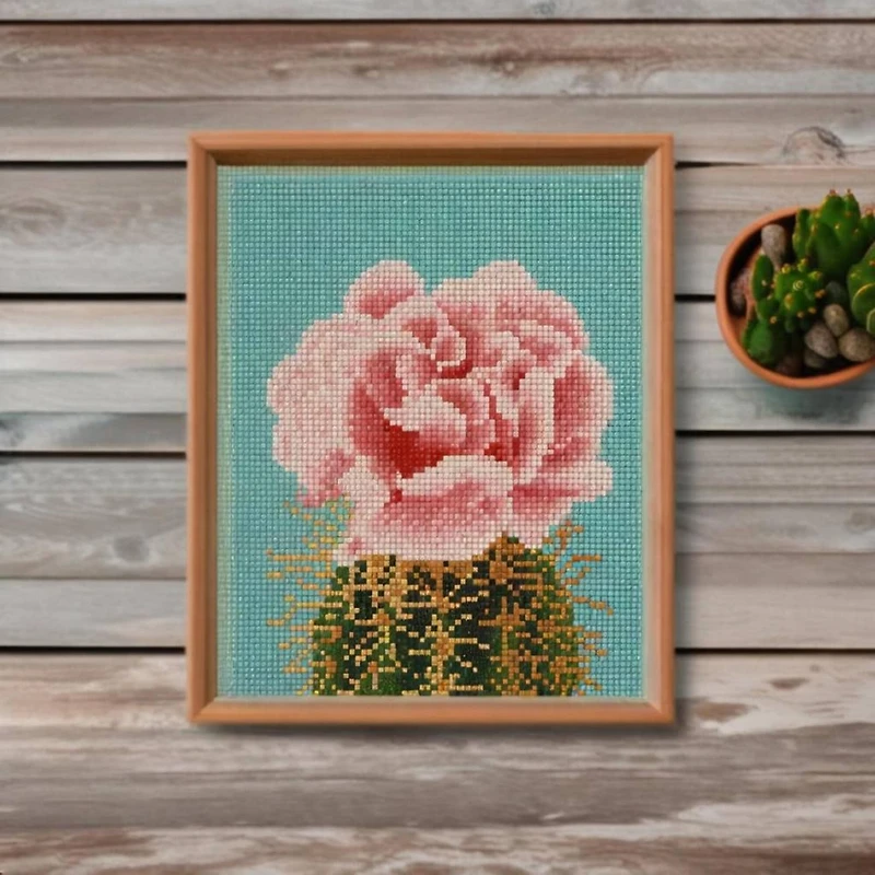 Flower Cactus Painting Diamond Art by Make Market®
