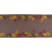 DII® 70" Shimmering Leaves Embroidered Table Runner
