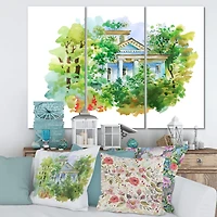 Designart - White House In The Woods