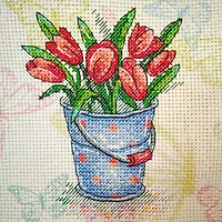 MP Studia Tulip Freshness Cross Stitch Kit