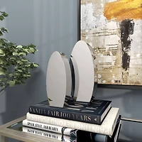 The Novogratz Silver Stainless Steel Vase with a Sleek Mirror Finish Set