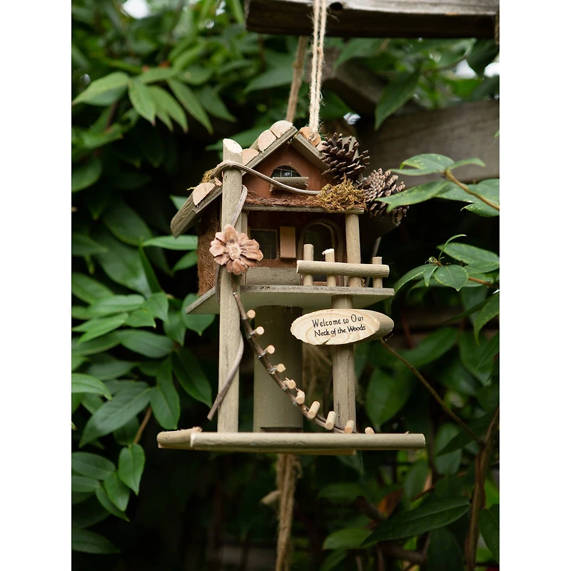 12" Tree House Bird Feeder