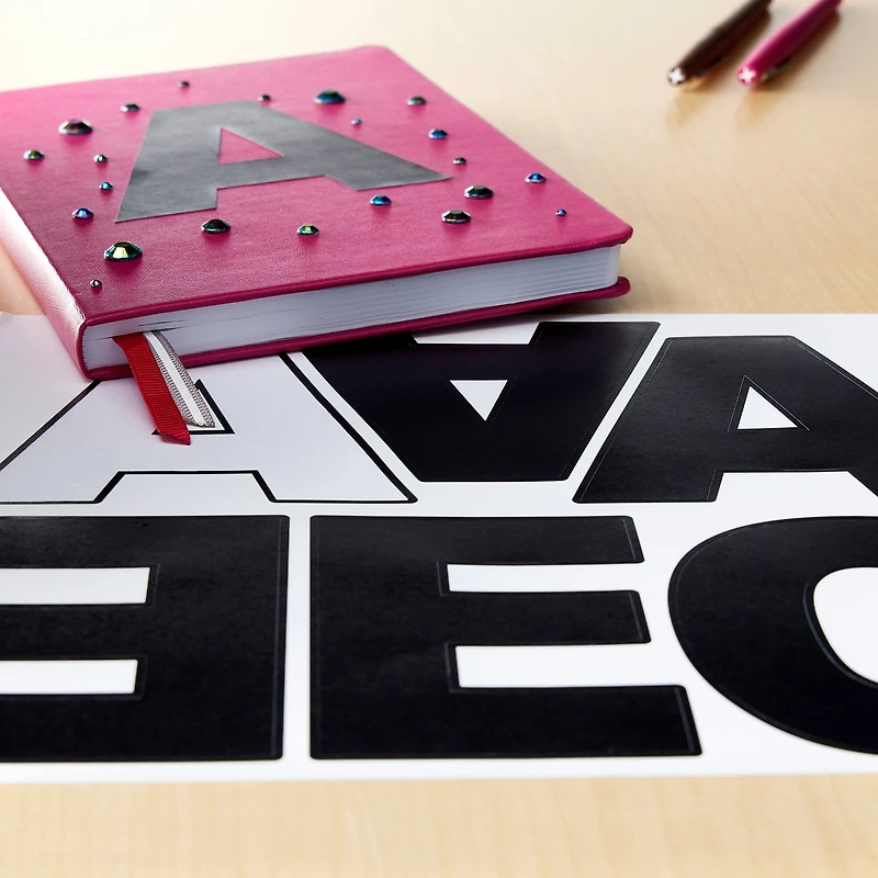 12 Packs: 72 ct. (864 total) 4" Black Block Alphabet Stickers by Recollections™