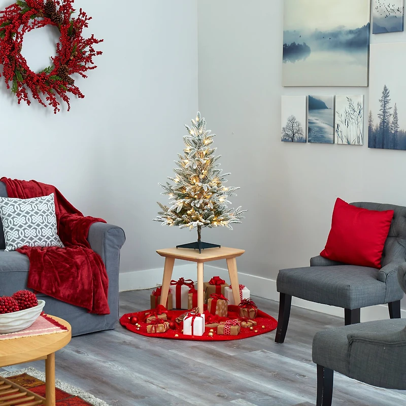 3ft. Pre-Lit Manchester Spruce Artificial Christmas Tree, Clear LED Lights