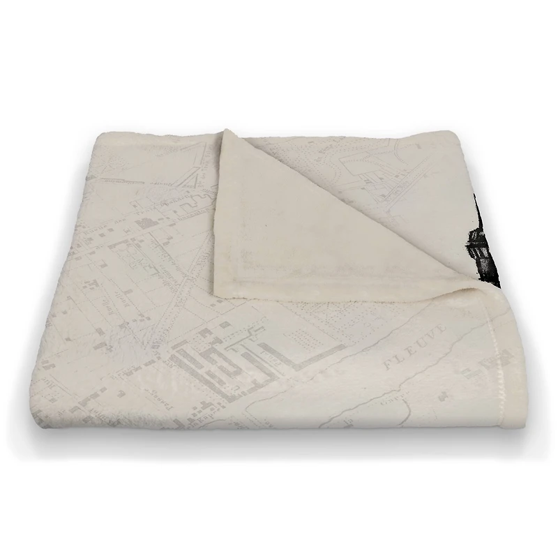 Parisian Red Bike 50" x 60" Coral Fleece Blanket