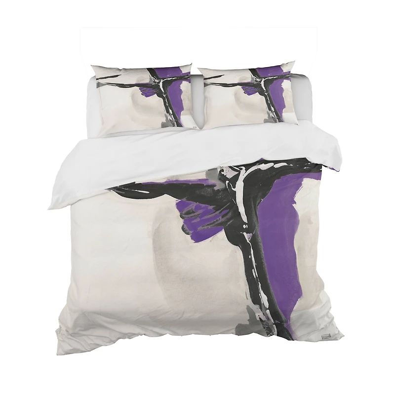 Designart 'Glam Cerulean I' Geometric Bedding Set