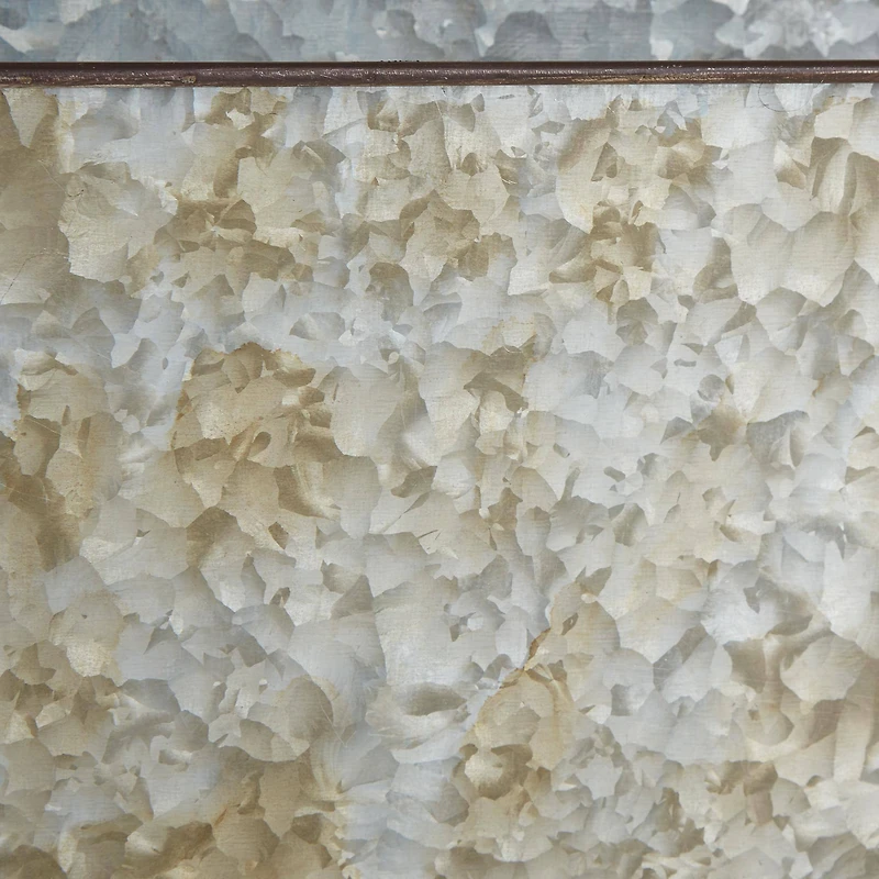 14.5" Diamond Galvanized Wall Planter