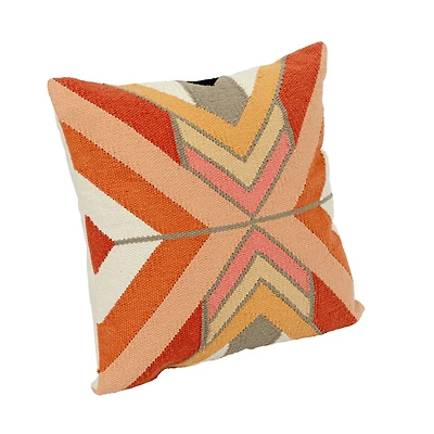 Hello Honey® Multicolor Chevron Pattern Woven Cotton Pillow