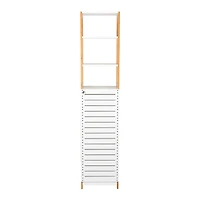 Organize It All Rendition 68" White 6-Shelf Bamboo High Cabinet