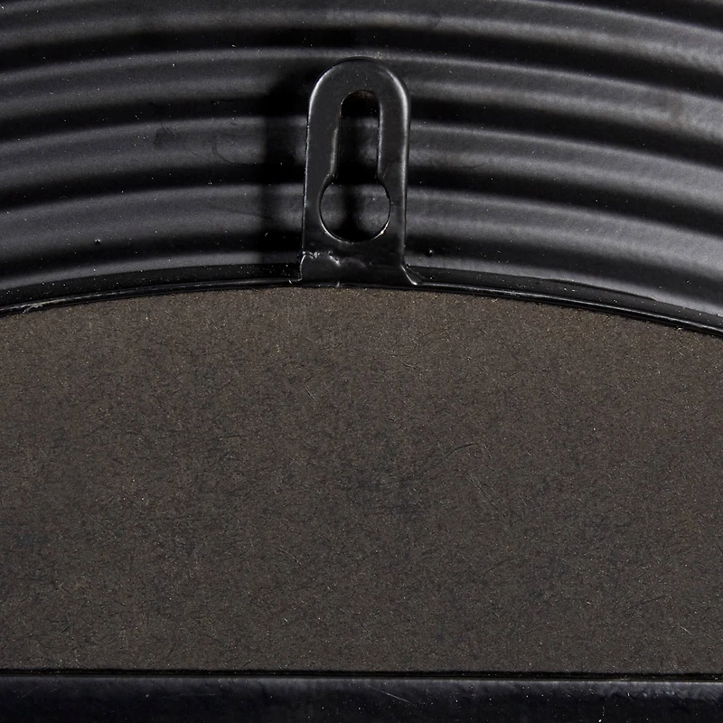 CosmoLiving by Cosmopolitan 35" Black Modern Metal Round Wall Mirror