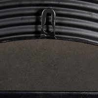 CosmoLiving by Cosmopolitan 35" Black Modern Metal Round Wall Mirror