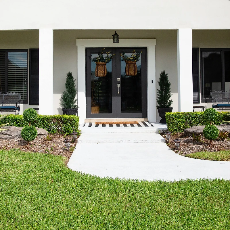 3ft. UV Resistant Double Ball Boxwood Topiaries with Integrated Ground Stake, 2ct.