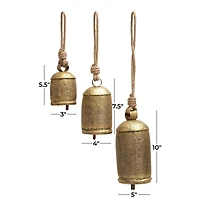 Gold Metal Rustic Windchime Set